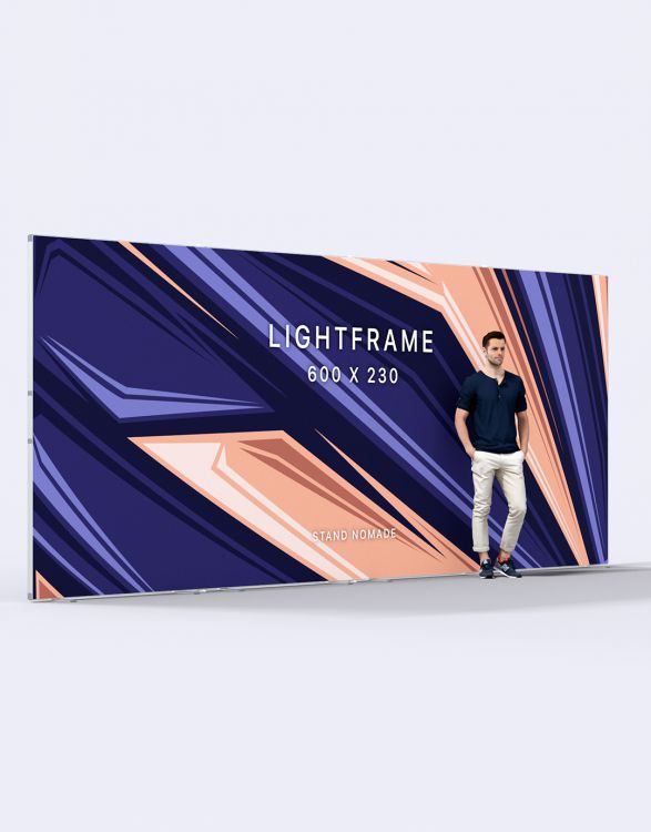 LIGHTFRAME 600  Autostanding aluminum frame 600x230cm